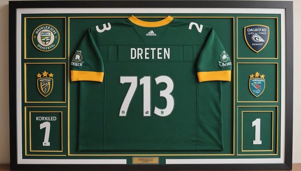 Cadre pour maillot de football et rugby pour un encadrement personnalisé et unique